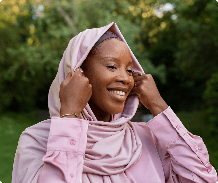Person holding a target